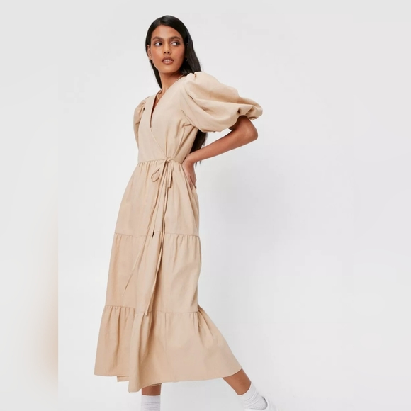 NWT Nasty Gal Wrap Dress - Picture 3 of 7